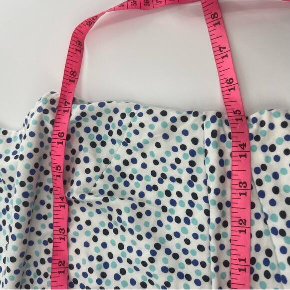 Boden Margot Jersey Knit Dress polka dot blue white sz 10 - Picture 5 of 7